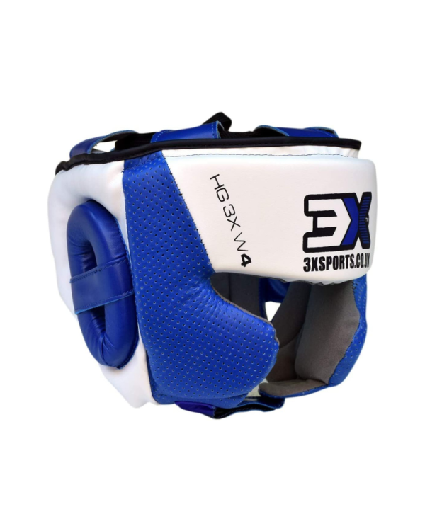 3X Sports Mesh Boxing Headguard Blue