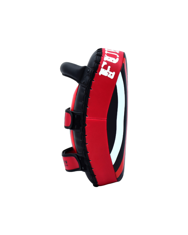 3X Sports Muay Thai Pad for Coaching, Kickboxing Curved Kick pad, Thai Pads Strike Shield ( Egg Kick Pad Red )
