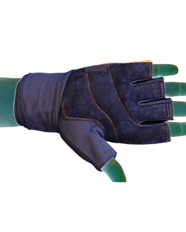Gym Gloves - SLB Training Gloves with Full Wrist Support, Palm Protection and Extra Grip, Breathable Sport Gloves (Orange)