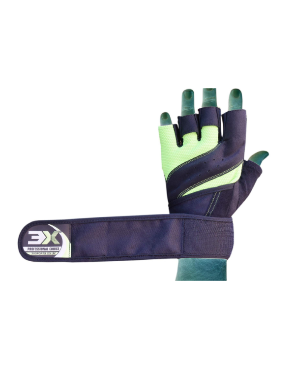 Gym Gloves - SLB Training Gloves with Full Wrist Support, Palm Protection and Extra Grip, Breathable Sport Gloves (Fluorescent)