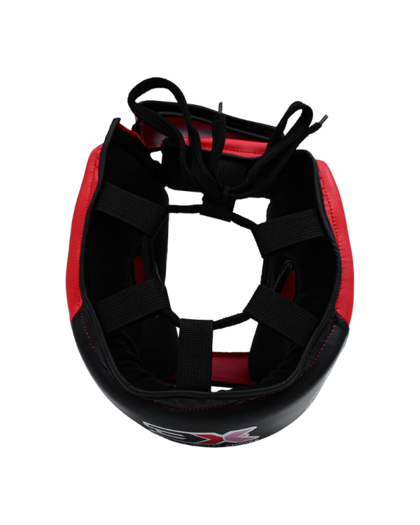 3X Sports Open Face Boxing Head Guard Red/Black