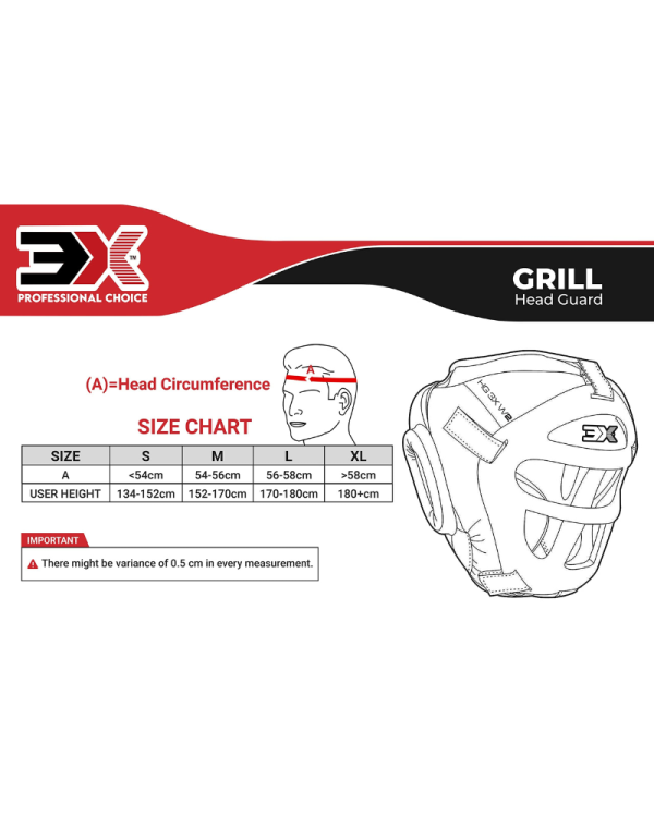 3X Sports Grill Boxing Headguard – Full Face Protection