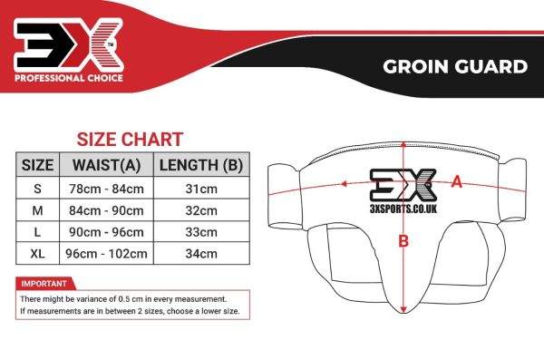 3X Sports Groin Guard for Boxing – Durable Abdominal Protector