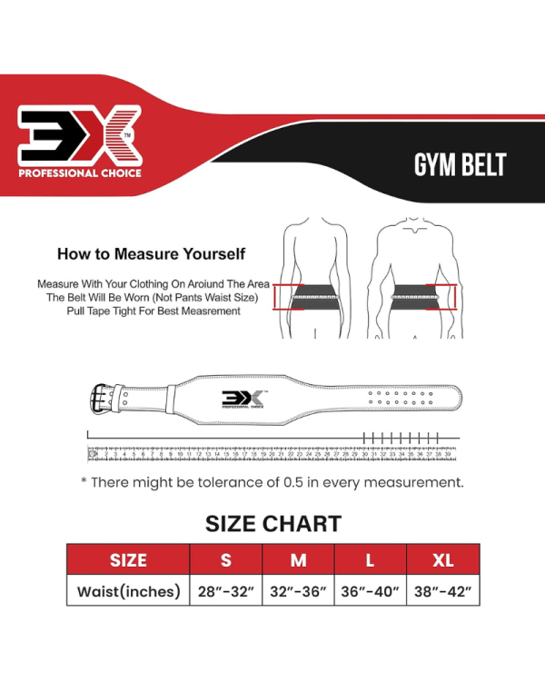 3X Sports Weight Lifting Belt – 4 inches