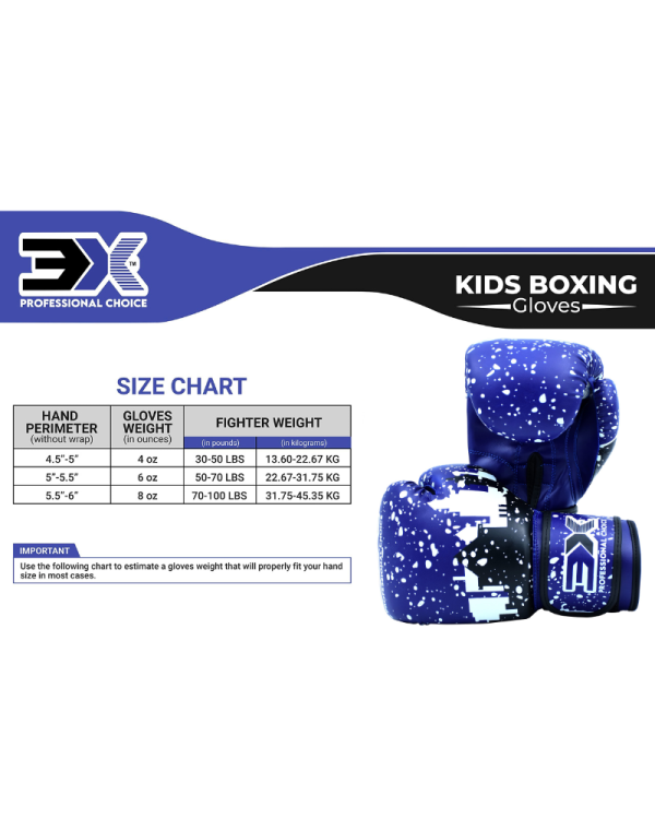 3X Sports Junior Boxing Gloves (Blue)