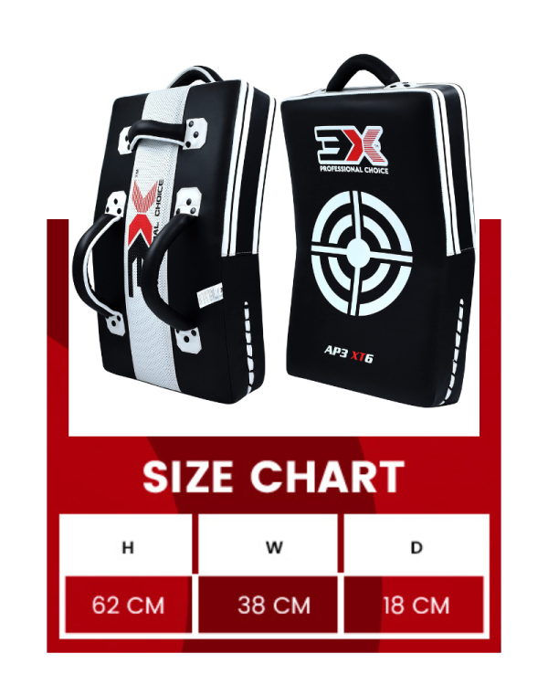 3X Sports Kick Shield Muay Thai Kickboxing (Black)