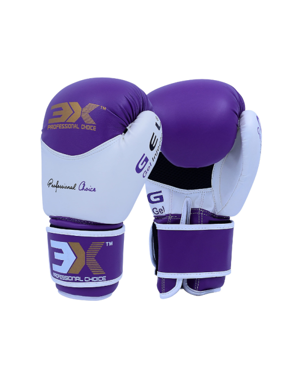 3X Sports X-3 Boxing Gloves-Purple/White