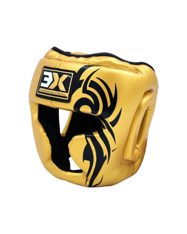 3X Sports Kids Headguard for Boxing (Golden)