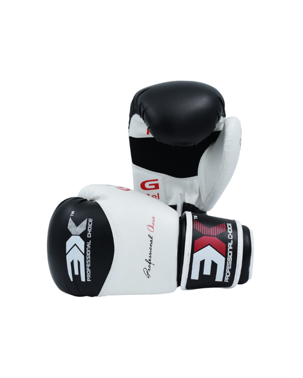 3X Sports X-3 Boxing Gloves-Black/White