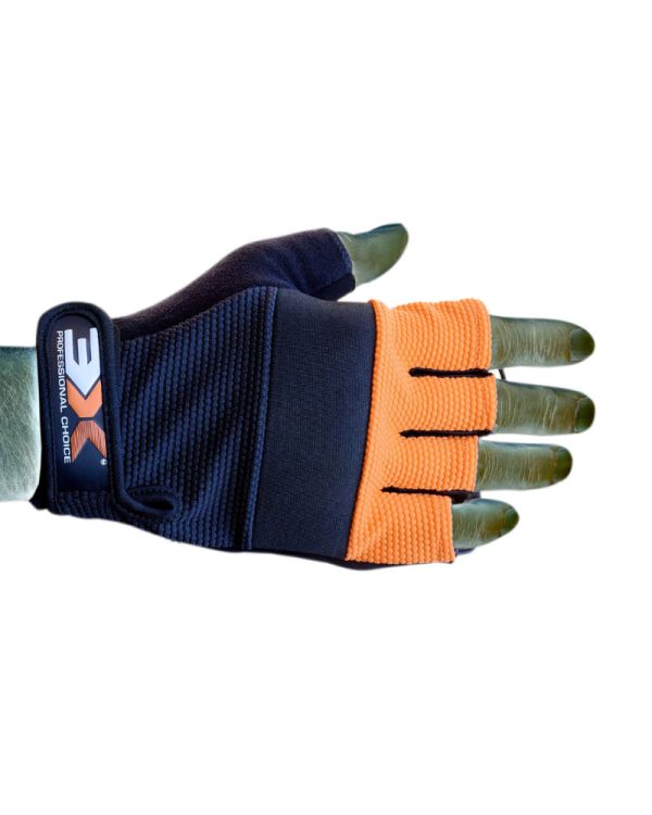 3X Sports Weight Lifting Training Gym Gloves Muay Thai Kick Training Sparring Punch Bag Mitts (Orange/Black)