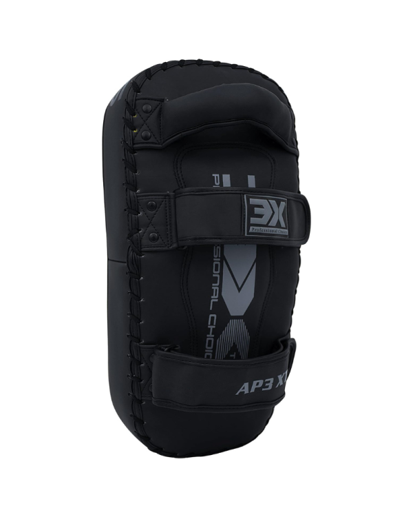3X Sports Musashi Kick Pad Full Black Muay Thai Kick Pads