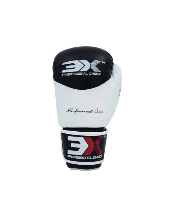3X Sports X-3 Boxing Gloves-Black/White