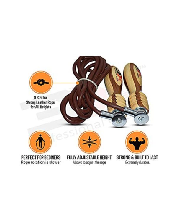 3X Sports Leather Weighted Skipping Rope