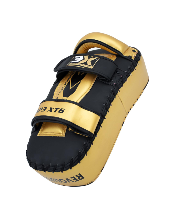 3X Sports Musashi Kick Pad Golden Muay Thai Kick Pads