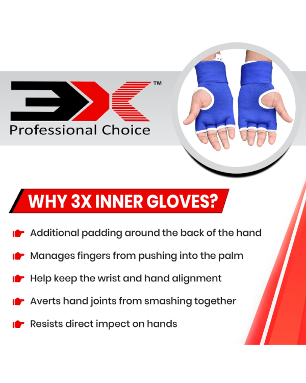 3X Sports Gel Padded Boxing Hand Wraps