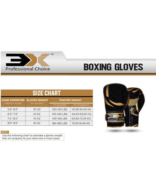 3X Sports X-4 Boxing Gloves-Golden/Black