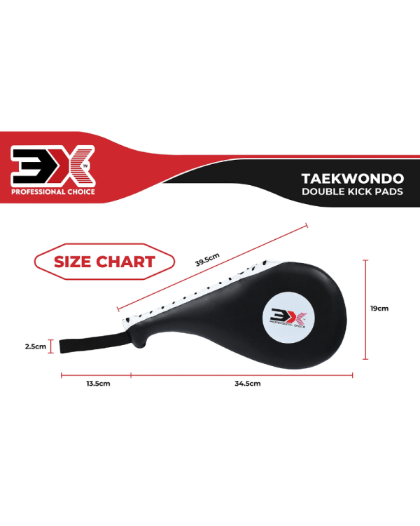 3X Sports Taekwondo Kick Pads-Black
