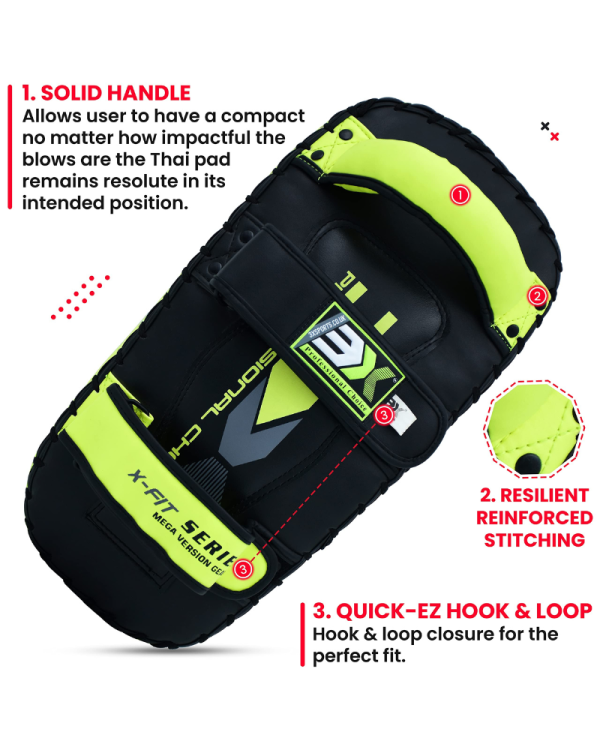3X Sports Musashi Kick Pads, Muay Thai Kick Pads