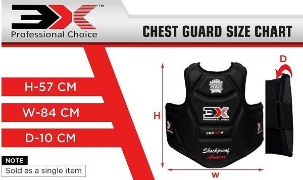 3X Sports Chest Guard T4 Black