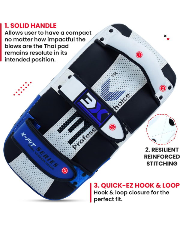 3X Sports RD Kick Pad – Curved Muay Thai kick Pads