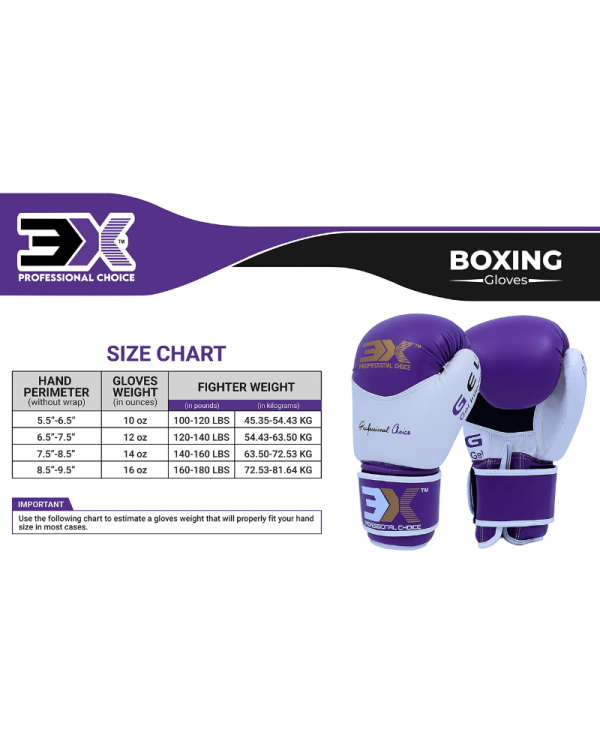 3X Sports X-3 Boxing Gloves-Purple/White