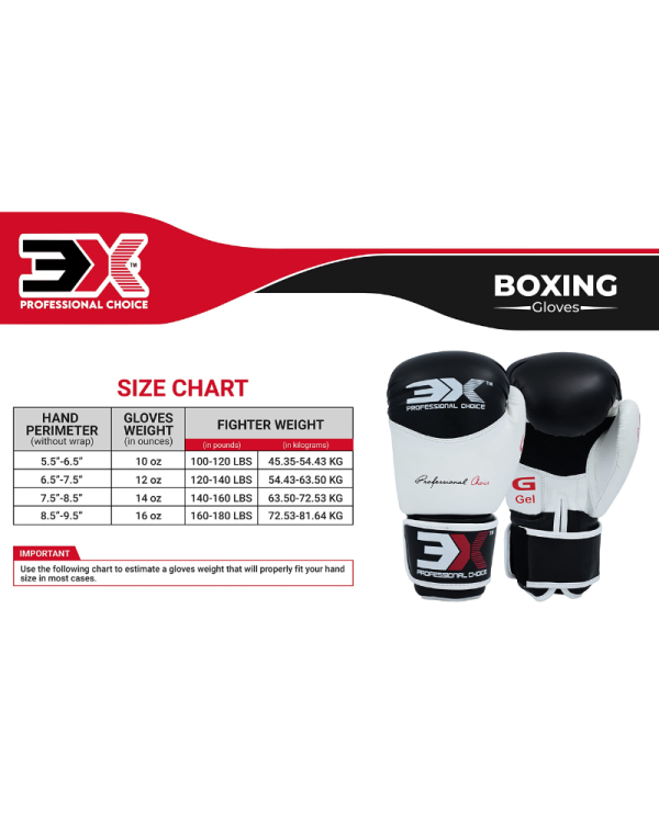 3X Sports X-3 Boxing Gloves-Black/White