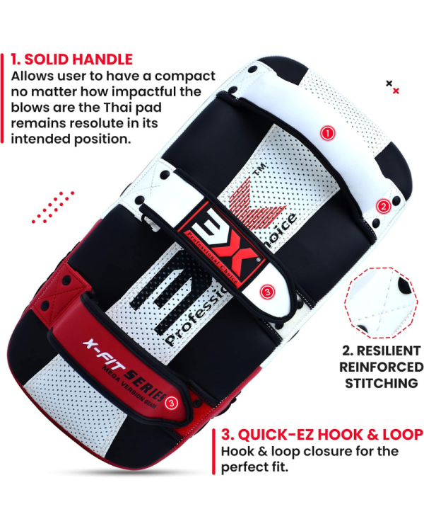 3X Sports RD Kick Pad – Curved Muay Thai Pad for Kickboxing