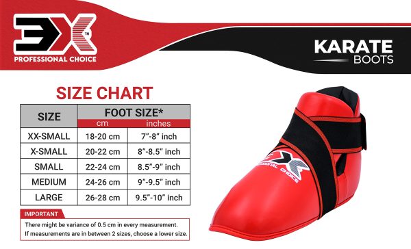 Karate Boots Taekwondo Martial Arts Sparring Kick Boxing Tai-Chi Foot Protector Boots (Red)