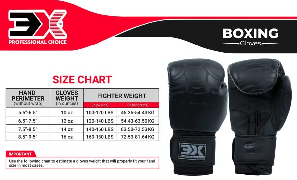 3X Sports Musashi Boxing Gloves-Black