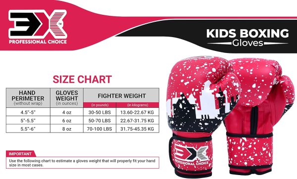 3X Sports Junior Boxing Gloves – Kids Training Gloves for Boxing