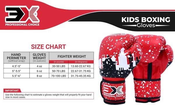 3X Sports Junior Boxing Gloves – Kids Training Gloves for Boxing