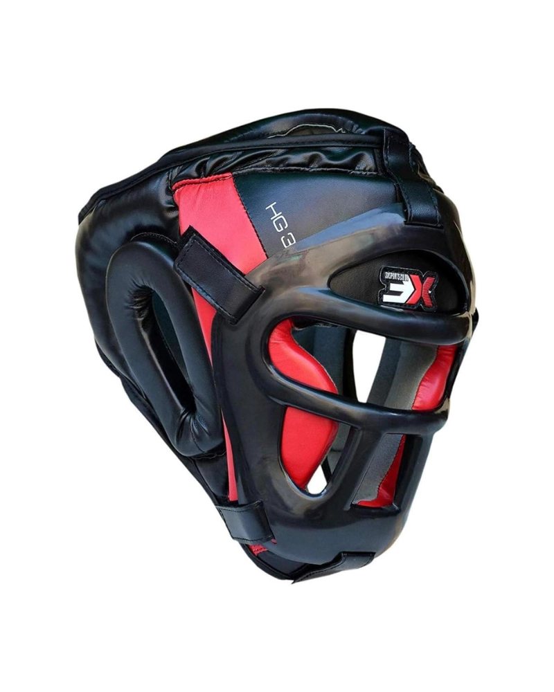3X Sports Boxing Headguard with Grill – Full Face Protection