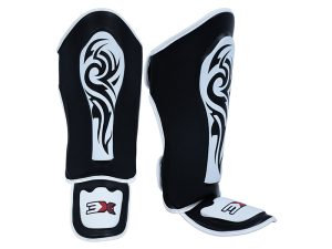 3X Sports Shin Guards for Kickboxing & Muay Thai Black