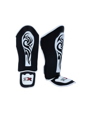 3X Sports Shin Guards for Kickboxing & Muay Thai Black