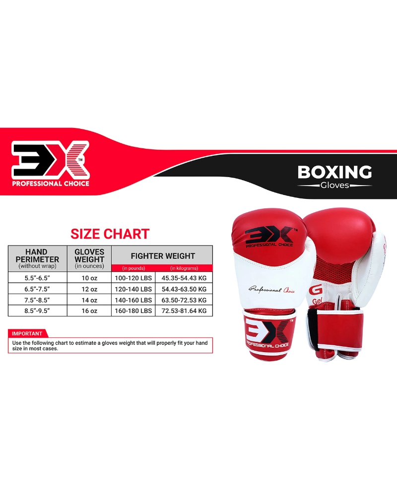3X Sports X-3 Boxing Gloves-Red/White
