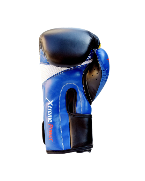 3X Sports Boxing Gloves, MMA Sparring Gloves Training Mitts Kickboxing, Fighting Gloves ( X2 Blue )
