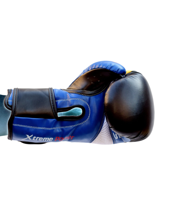 3X Sports Boxing Gloves, MMA Sparring Gloves Training Mitts Kickboxing, Fighting Gloves ( X2 Blue )