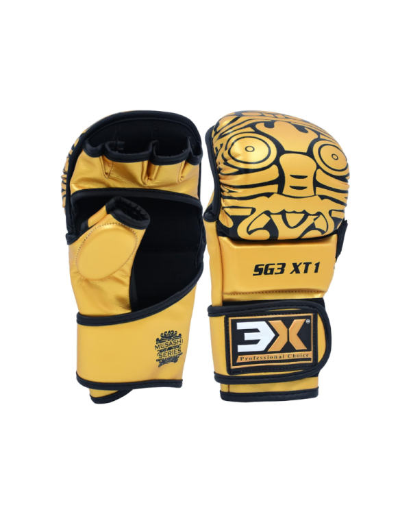 3X Sports MMA Gloves for Kickboxing Golden