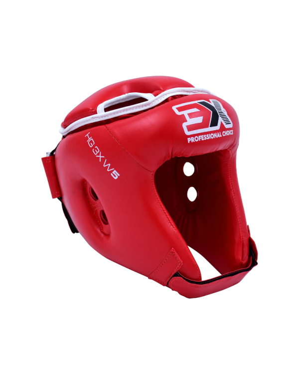 3X Sports Machine Mold Boxing Headgear for Boxing & MMA Red