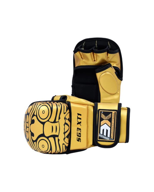 3X Sports MMA Gloves for Kickboxing Golden