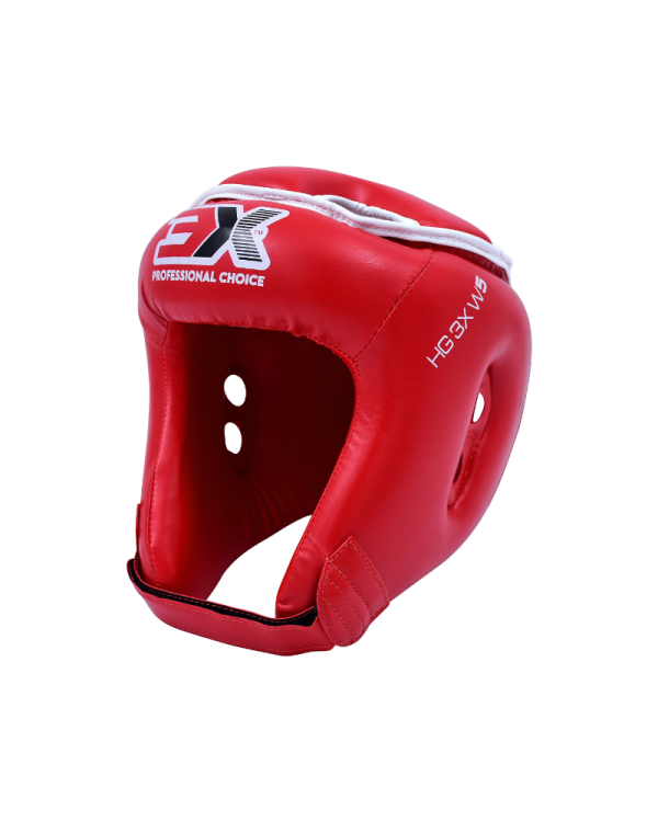 3X Sports Machine Mold Boxing Headgear for Boxing & MMA Red