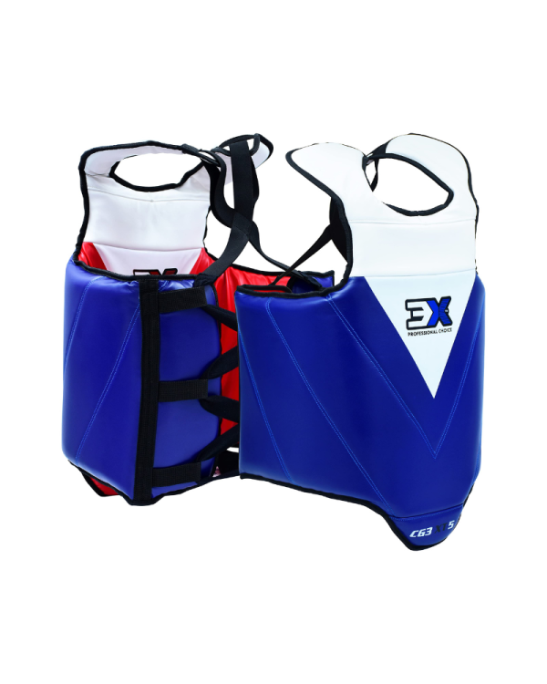 3X Sports Kids Chest Guard  Blue/Red