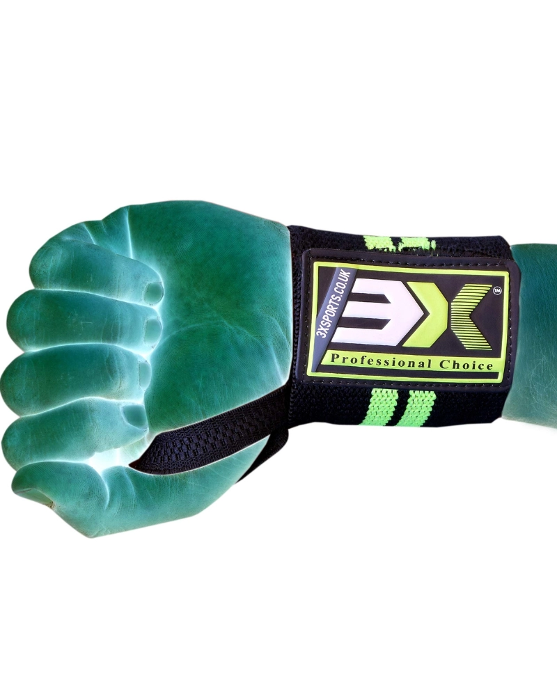 3X Sports Wrist Support, Palm Protection and Extra Grip (Fluorescent)