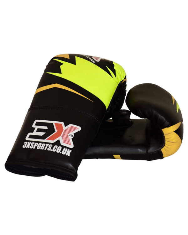 3X Sports Punch Bag with Mitts Set (Fluorescent)