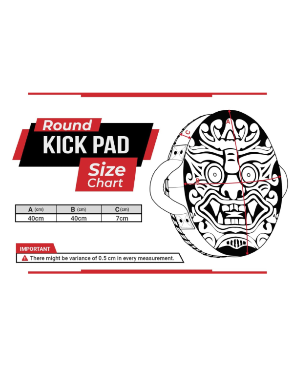 3X Sports Round Kick Pad Golden
