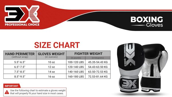 3X Sports Boxing Gloves Genuine Cowhide Leather-Silver/Black