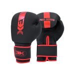 3X Sports Boxing Gloves, MMA Sparring Gloves Training Mitts Kickboxing, Fighting Gloves ( Paul Red/Black )