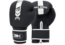 3X Sports Boxing Gloves, MMA Sparring Gloves Training Mitts Kickboxing, Fighting Gloves ( Paul White/Black )