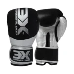 3X Sports Boxing Gloves Genuine Cowhide Leather-Silver/Black