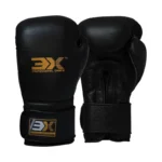 3X Sports Boxing Gloves Genuine Cowhide Leather-Black